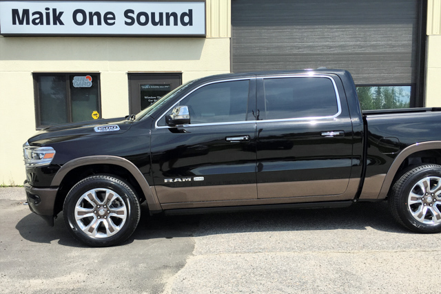 2019 RAM 1500 with professional window tint in North Bay